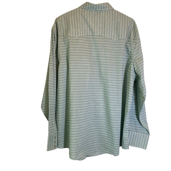 Wrangler Men's XXL Wrancher Green Geometric Print Long-Sleeve Pearl Snap Shirt - Picture 5 of 10